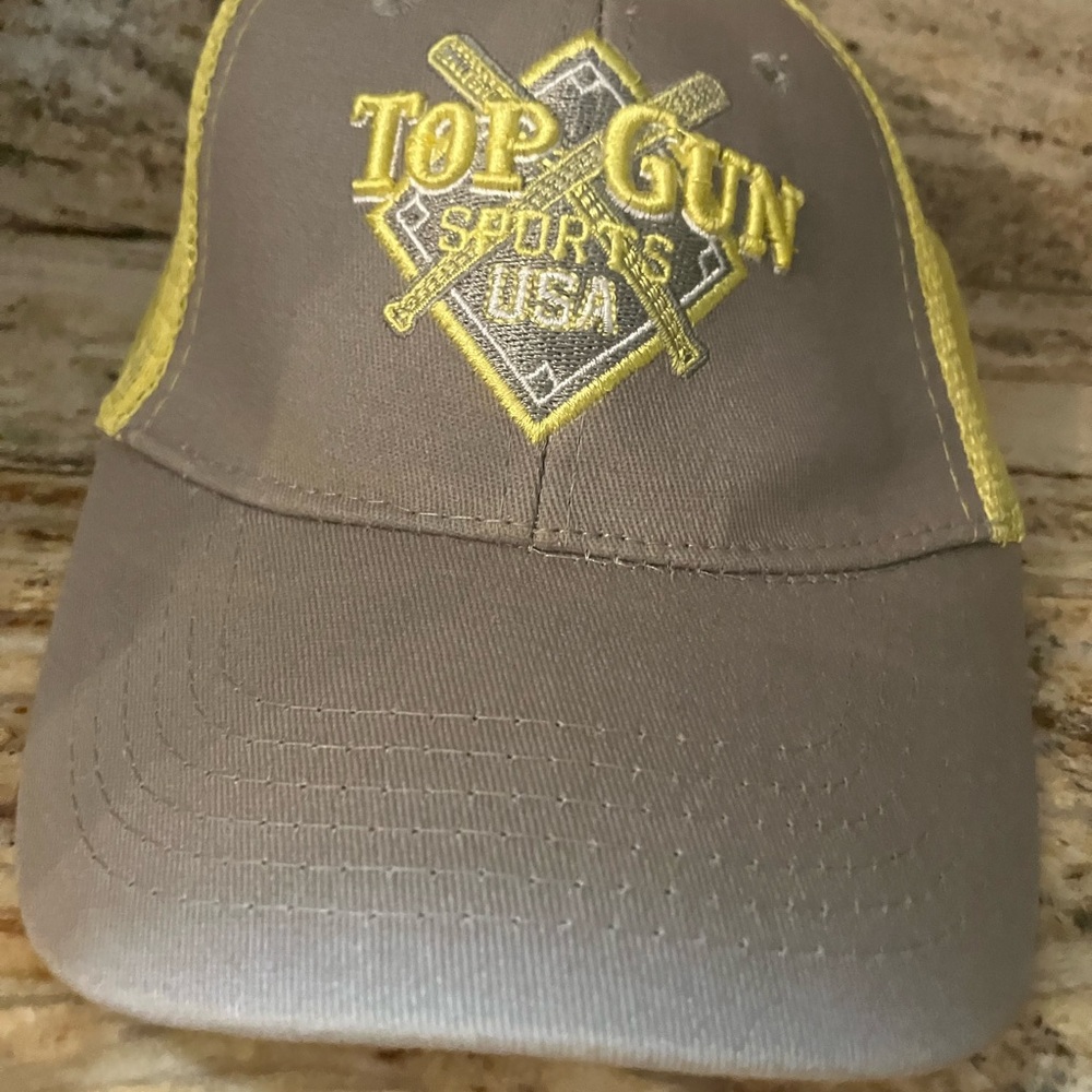 Top Gun Sports USA Gray and Yellow Cap